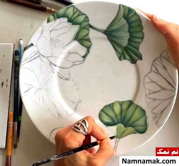 آموزش نقاشی روی ظروف چینی