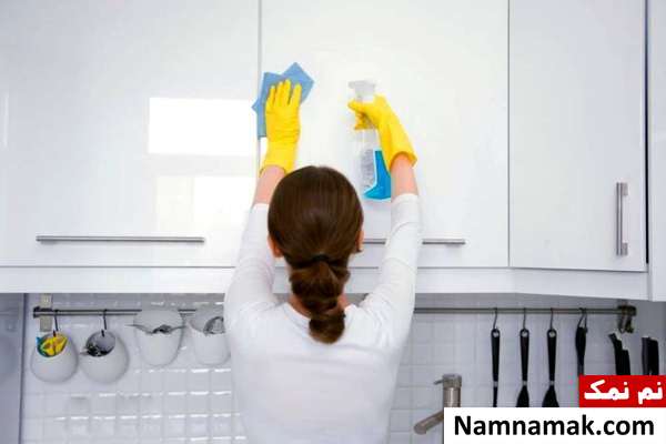 لکه چربی کابینت برق انداختن کابینت ها