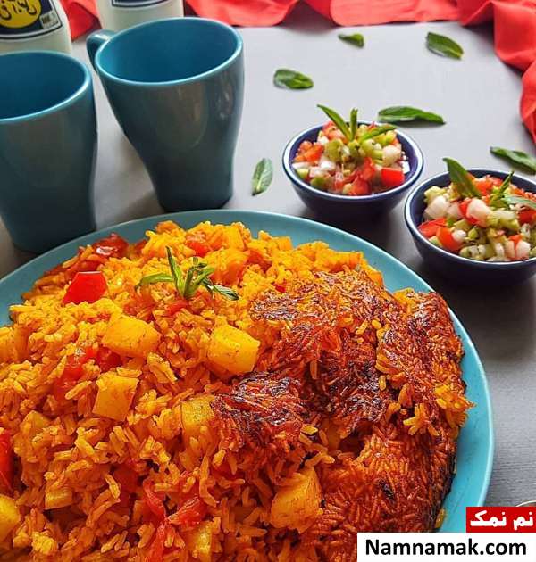 استانبولی پلو گوجه فرنگی
