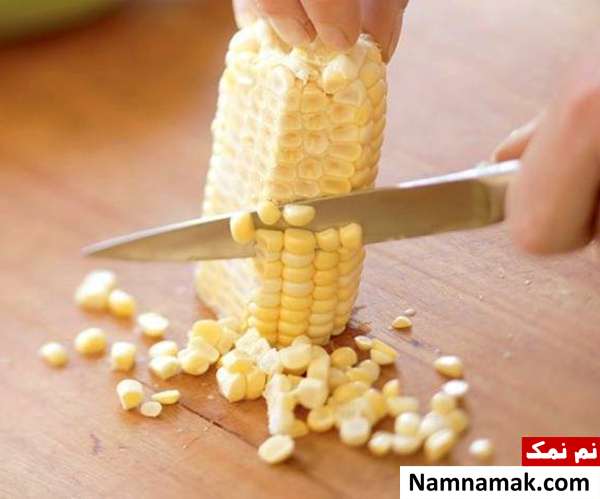 مراحل خرد کردن بلال