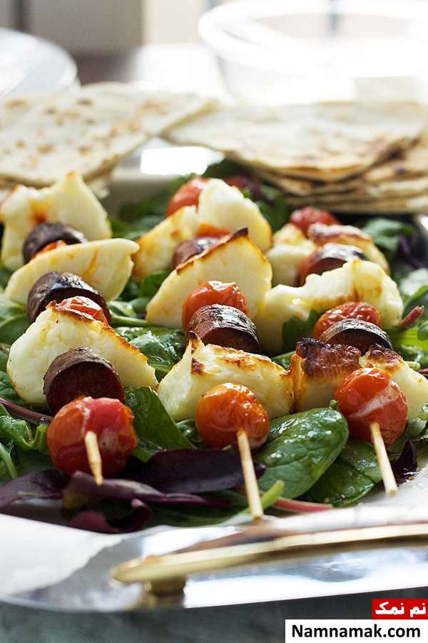 طرز تهیه قارچ و پنیر گریل شده