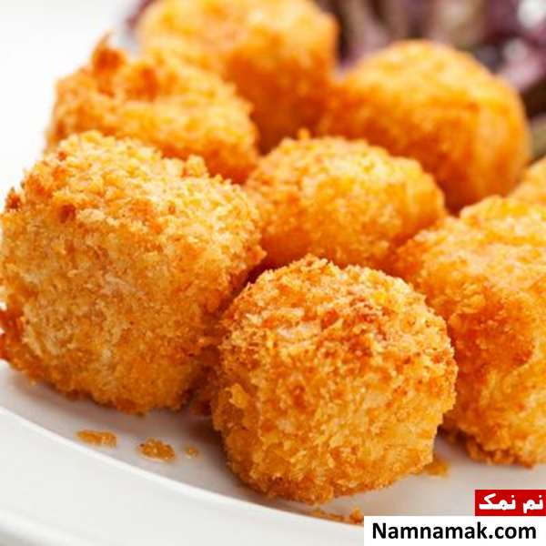 طرز تهیه توپک مرغ با پنیر