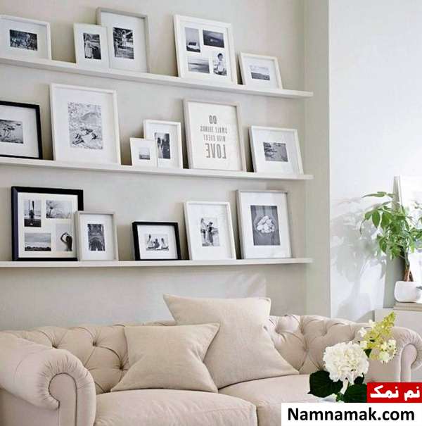 قاب عکس های سفید دکوراسیون مدرن و کم هزینه