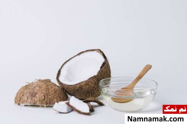 روغن نارگیل زیبایی و سفت شدن پوست گردن با روغن نارگیل