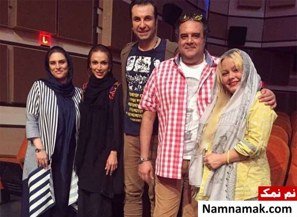 هومن برق نورد و همسرش در تئاتر