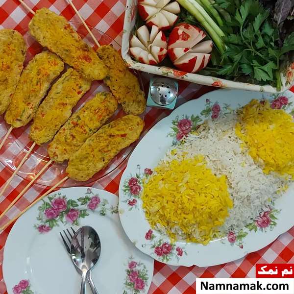 کباب چوبی مرغ