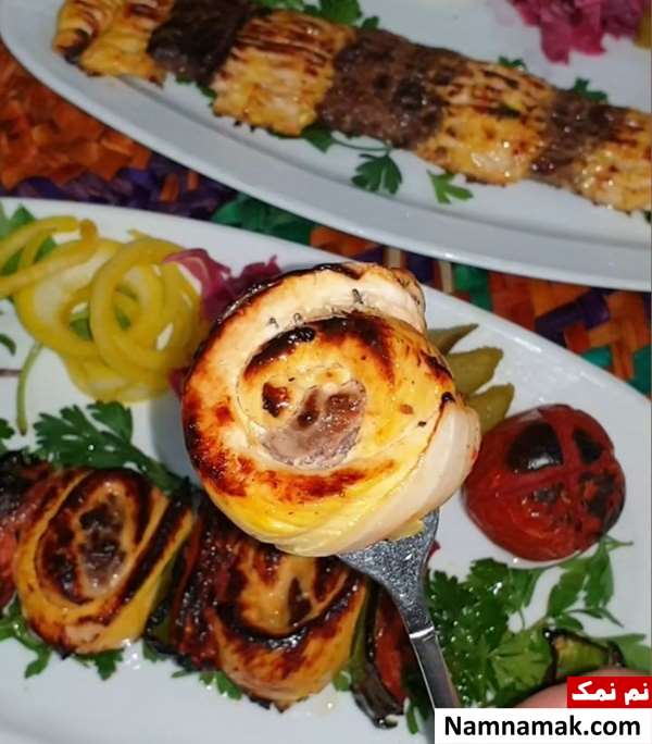 جوجه حلزونی با سیخ چوبی