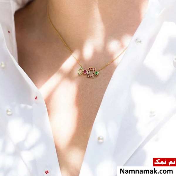 مدل گردنبند و گوشواره مناسب لباس یقه هفت