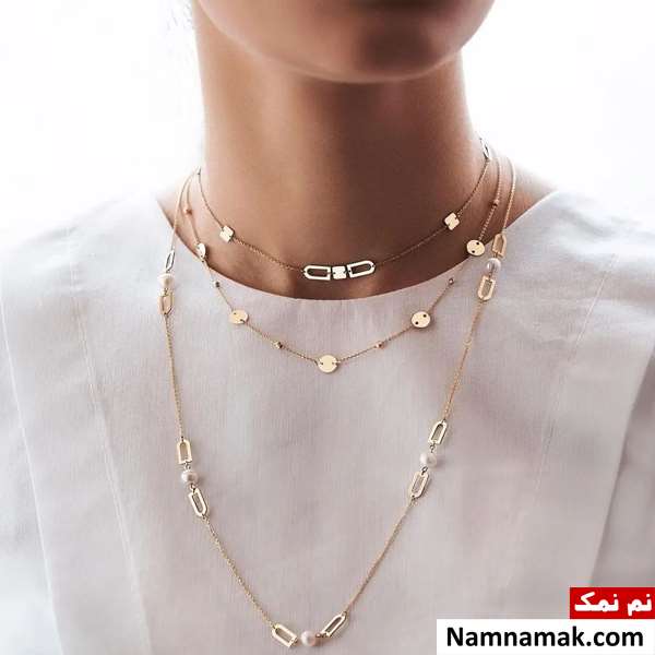 مدل گردنبند بلند رولباسی