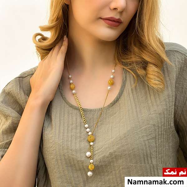 مدل گردنبند بلند رولباسی