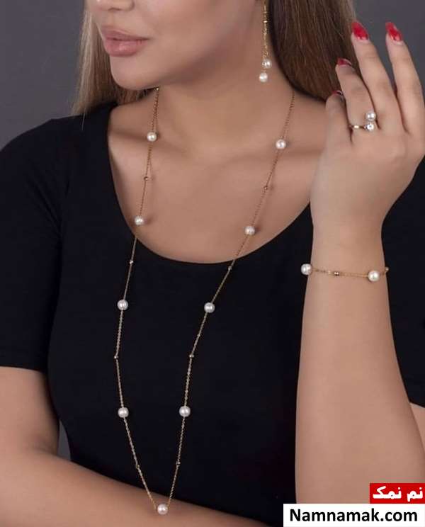 مدل گردنبند بلند رولباسی