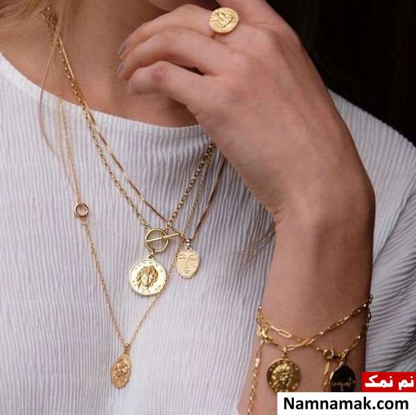 مدل گردنبند بلند رولباسی