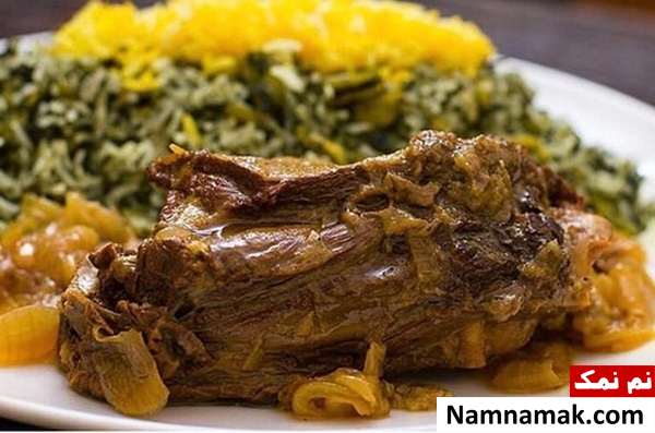 طرز تهیه باقالی پلو مجلسی دستور پخت باقالی پلو با گوشت گردن