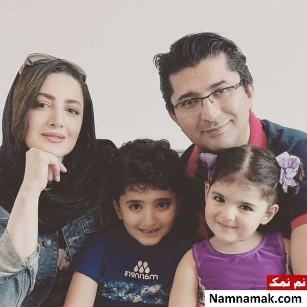 شیلا خداداد و همسرش به همراه دختر و پسرش