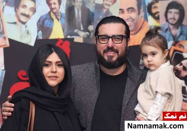 محسن کیایی و همسرش و دخترشان