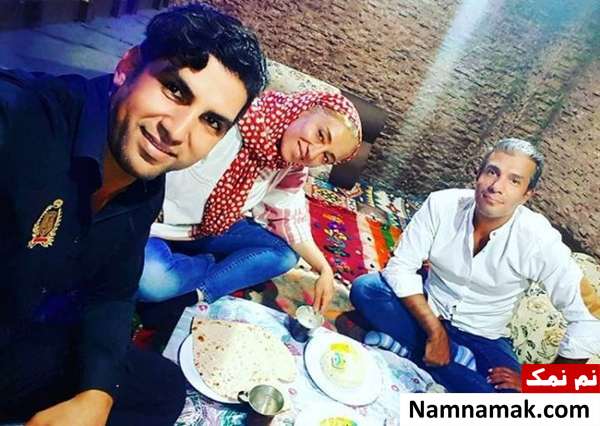 پانته آ پناهی ها و آریا عظیمی نژاد پانته آ پناهی ها و آریا عظیمی نژاد در کنار سجاد ایمانی