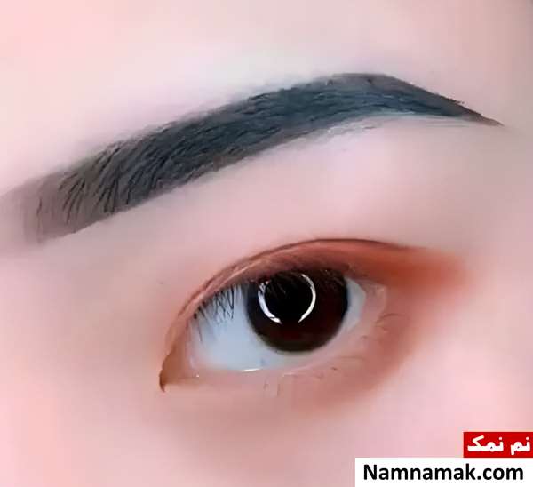 آموزش تصویری کشیدن ابرو با چنگال