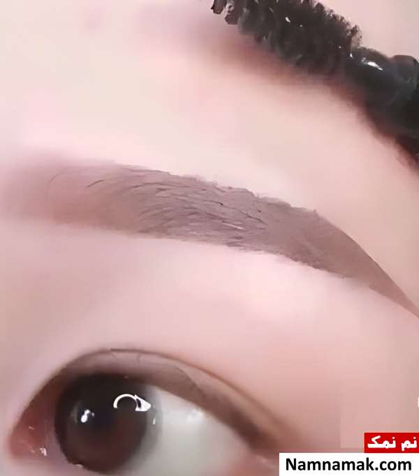 آموزش تصویری کشیدن ابرو با چنگال