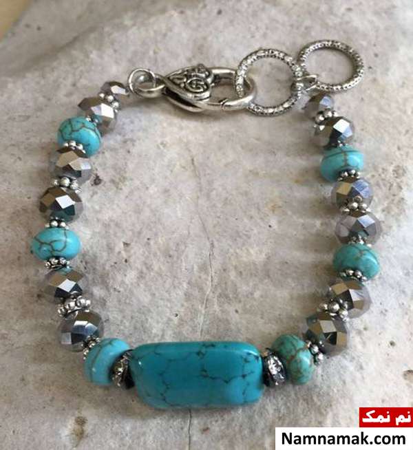 مدل دستبند فیروزه مهره ای