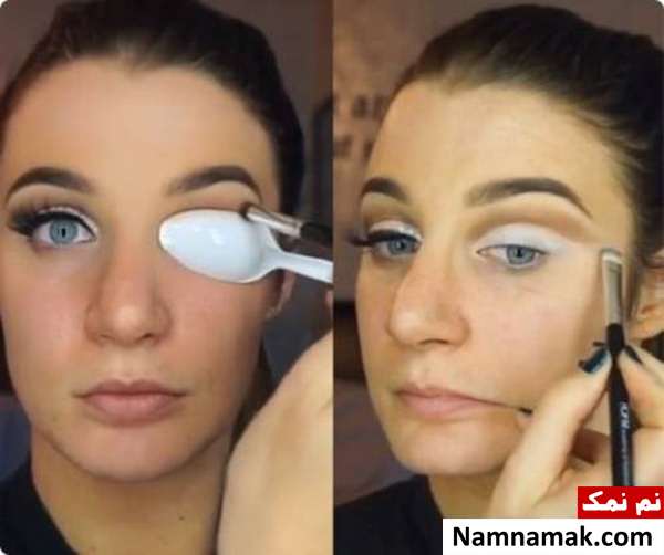 سایه زدن با قاشق آموزش سایه زدن با قاشق