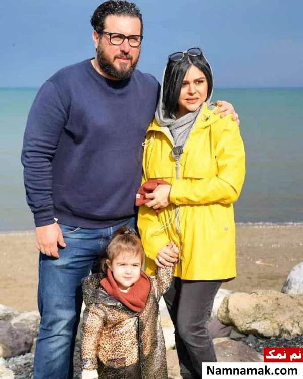 محسن کیایی و همسرش محسن کیایی و همسرش در کنار دخترشان