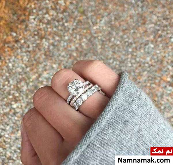 حلقه نامزدی طلا سفید مد امسال