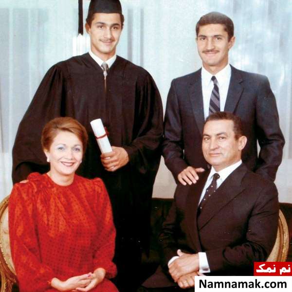 زندگینامه و بیوگرافی حسنی مبارک و همسرش سوزان مبارک حسنی مبارک و همسر و فرزندانش