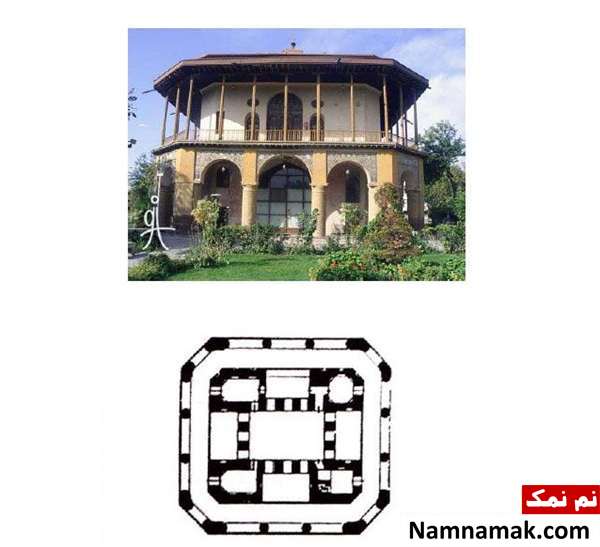 سبک معماری کاخ چهلستون قزوین