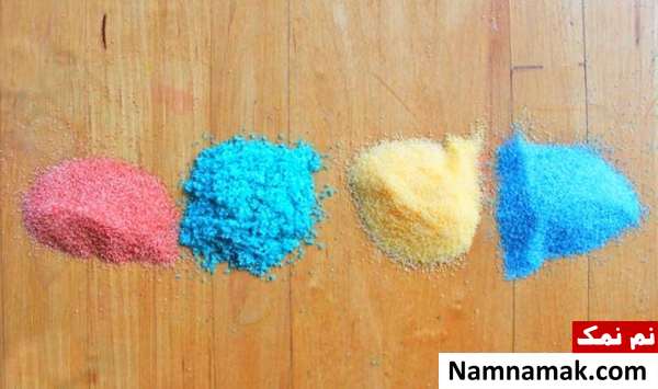 نمک رنگی طرز تهیه نمک رنگی برای تزیین