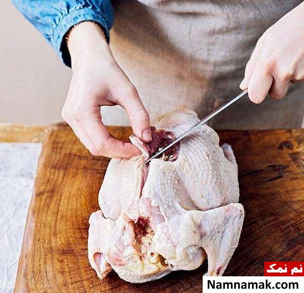 نحوه خرد کردن مرغ