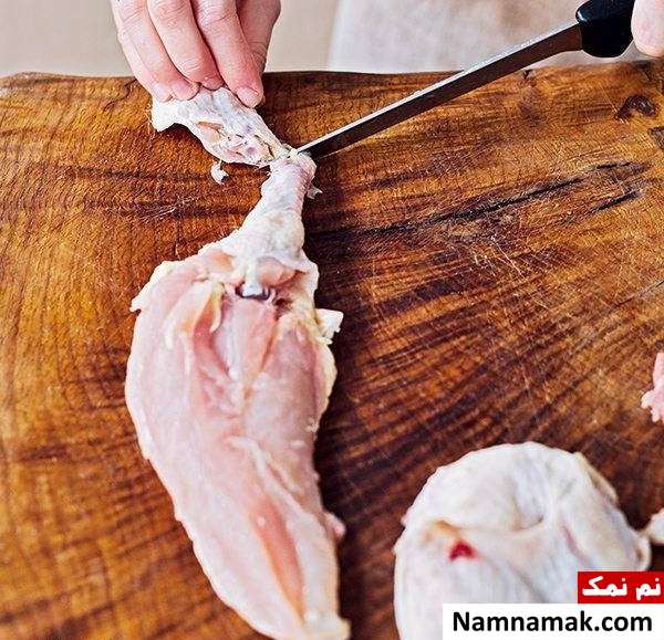 آموزش تصویری خرد کردن مرغ
