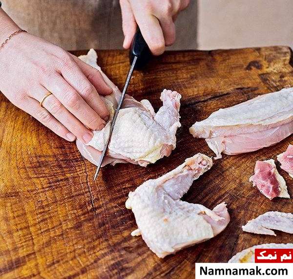بریدن ران مرغ