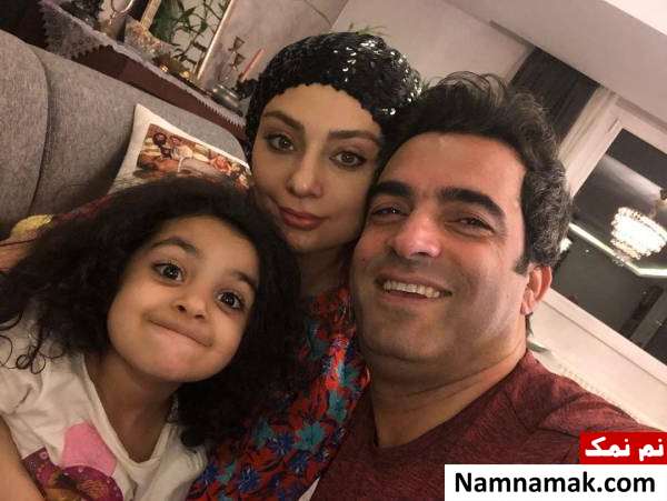 عکس خانوادگی یکتا ناصر با همسر و فرزندانش سوفیا دختر یکتا ناصر و منوچهر هادی