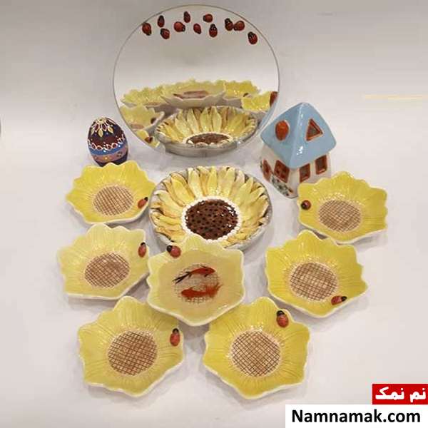 تزیین هفت سین با ایده گل آفتاب گردان