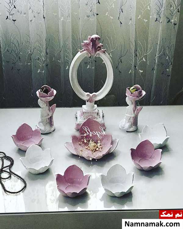 مدل هفت سین نیلوفر 10 تیکه دو رنگ برای خوش سلیقه ها
