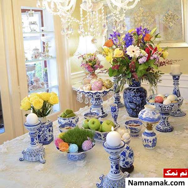 جدیدترین ایده چیدن سفره هفت سین نوروز امسال بصورت کاملا لاکچری