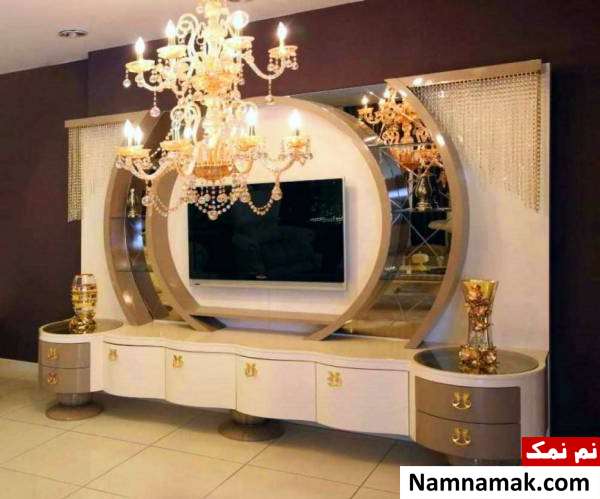 میز ال ای دی سلطنتی سفید و طلایی