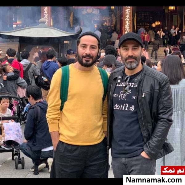 نوید محمدزاده در کنار محسن تنابنده