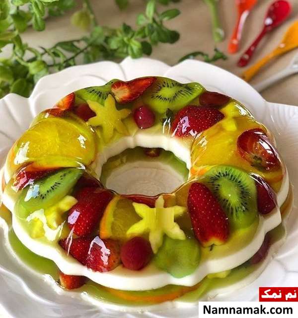 ژله ویترینی با شیر