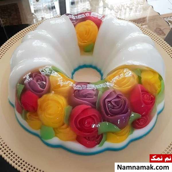 طرز تهیه ژله ویترینی با سیب با دستور خانگی