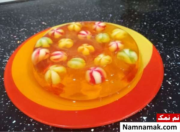 ژله ویترینی با پاستیل