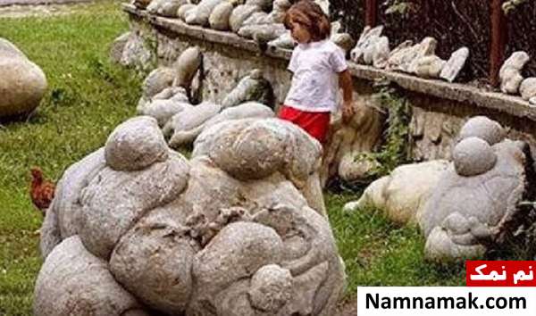 قد کشیدن و حرکت سنگ های زنده در روستایی اسرار آمیز+تصاویر