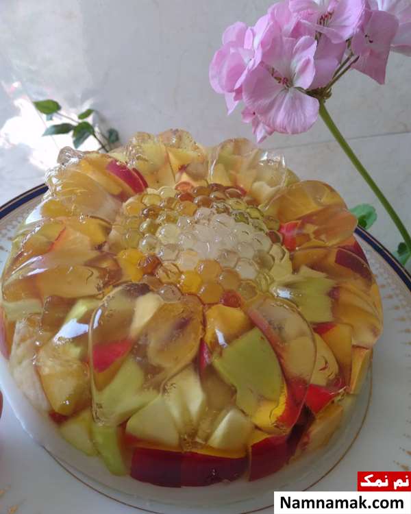 تزیین ژله با میوه با عکس و تصویر