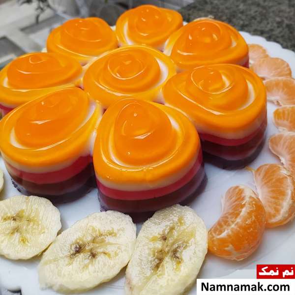 تزیین ژله با میوه با عکس و تصویر