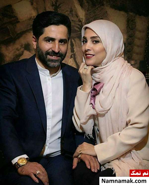 ژیلا صادقی و همسرش محسن رجبی 