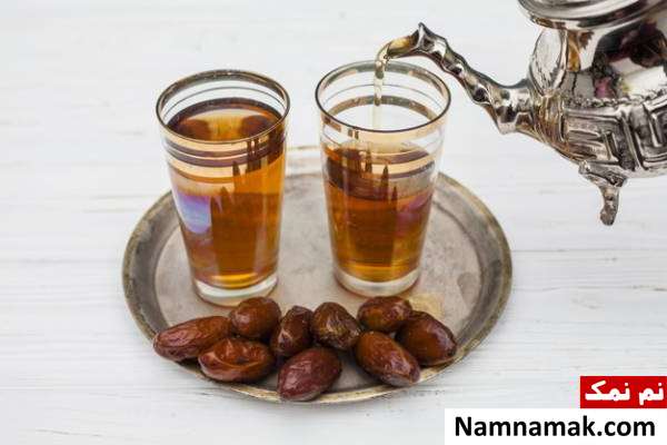 عوارض چای داغ با خرما