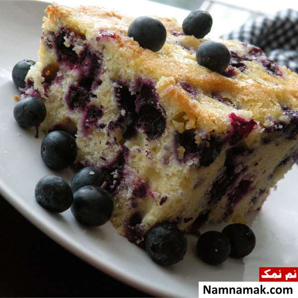 طرز تهیه کیک بلوبری با رویه استروسل