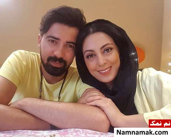 نیلوفر شهیدی و همسرش نیلوفر شهیدی در کنار همسرش