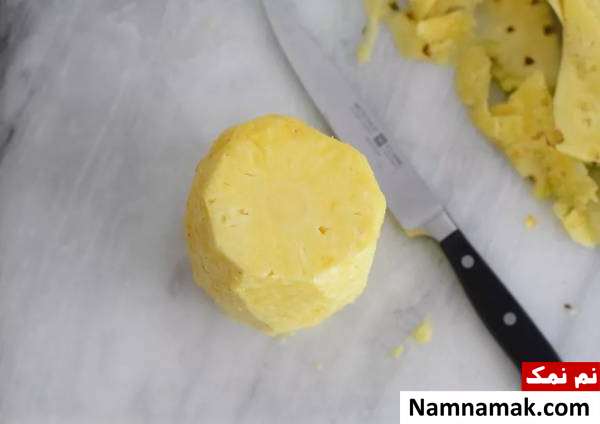 نحوه برش آناناس طرز پوست کندن راحت آناناس