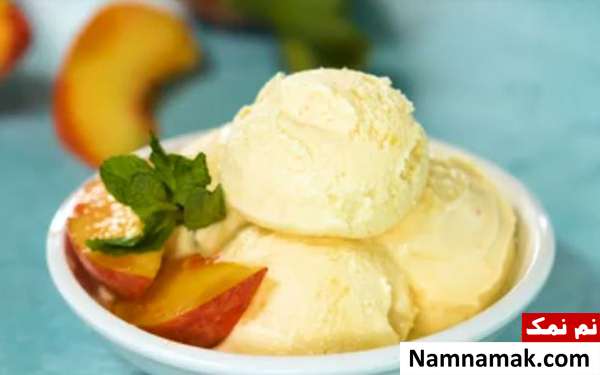 بستنی میوه ای هلو طرز تهیه بستنی میوه ای هلو